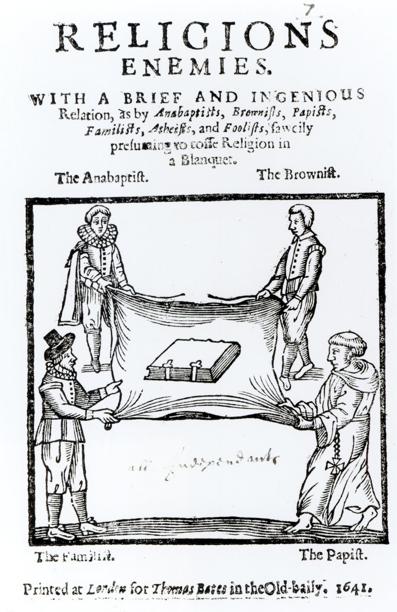 Religionsfjender, 1641 af English School