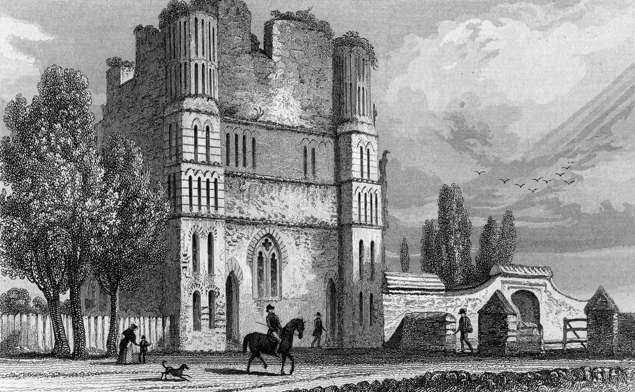 Rester af Malling Abbey, Kent af English School