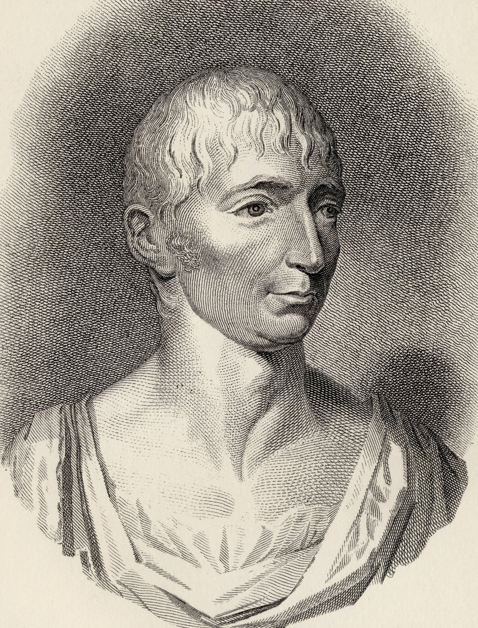 Richard Porson, efter en buste, graveret af James Fittler (1758-1835), illustration fra 