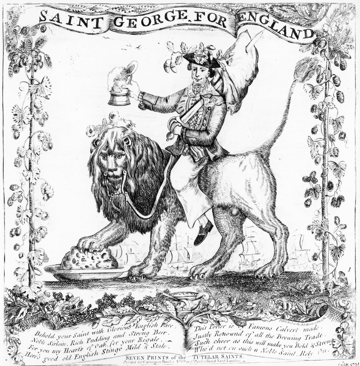 Saint George for England, 1781 af English School