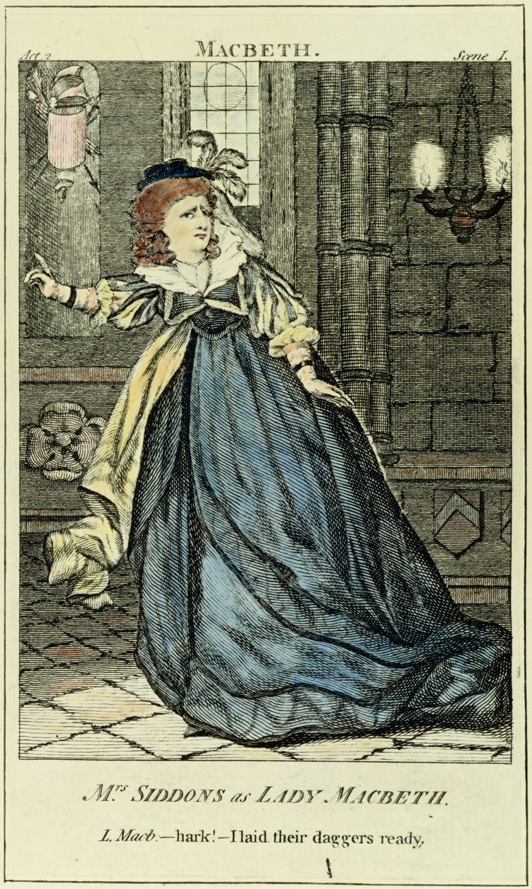Sarah Siddons (1755-1831) som Lady Macbeth af English School