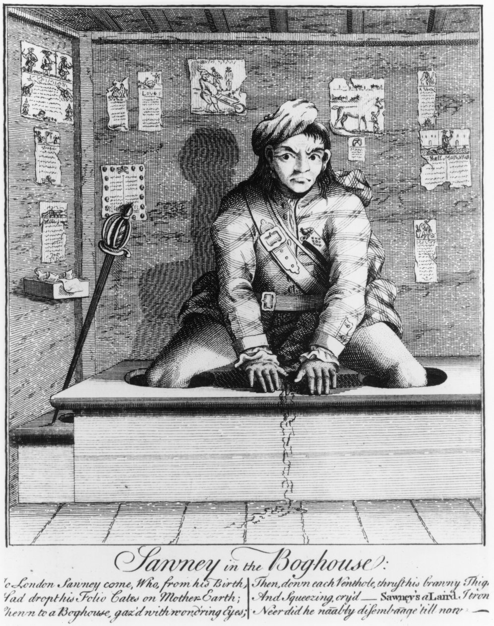 Sawney i Boghuset, 1745 af English School