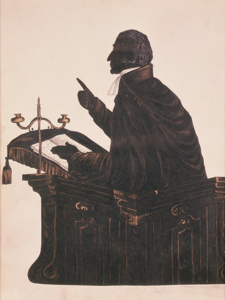 Silhouette of the Rev. L. Littleton Powys (1791-1872), af en ukendt kunstner, ca. 1850 af English School