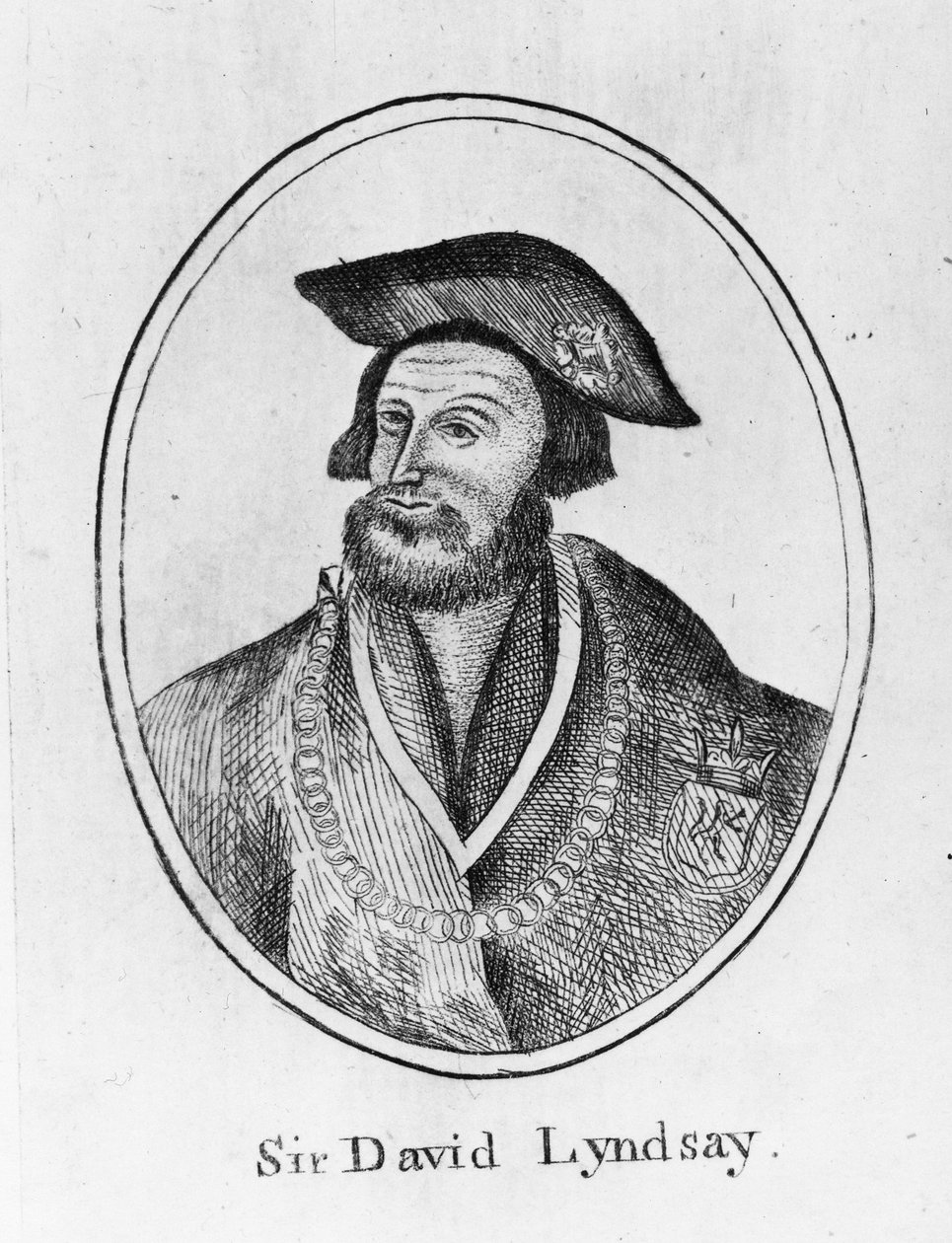Sir David Lyndsay fra Bjerget, 1634 af English School