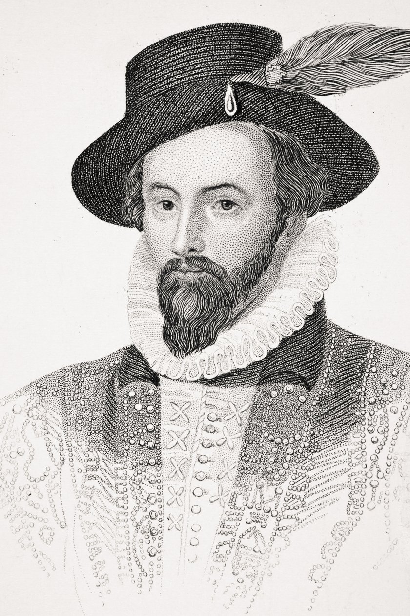 Sir Walter Raleigh, illustration fra 