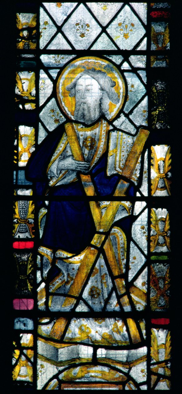 St. Andrew med Saltire Cross, britisk, 1300-tallet af English School