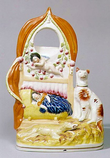 Staffordshire urholder, ca.1850 (keramik) af English School