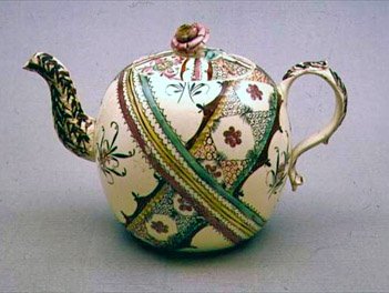 Staffordshire tepotte af flødevarer, ca. 1770 (keramik) af English School