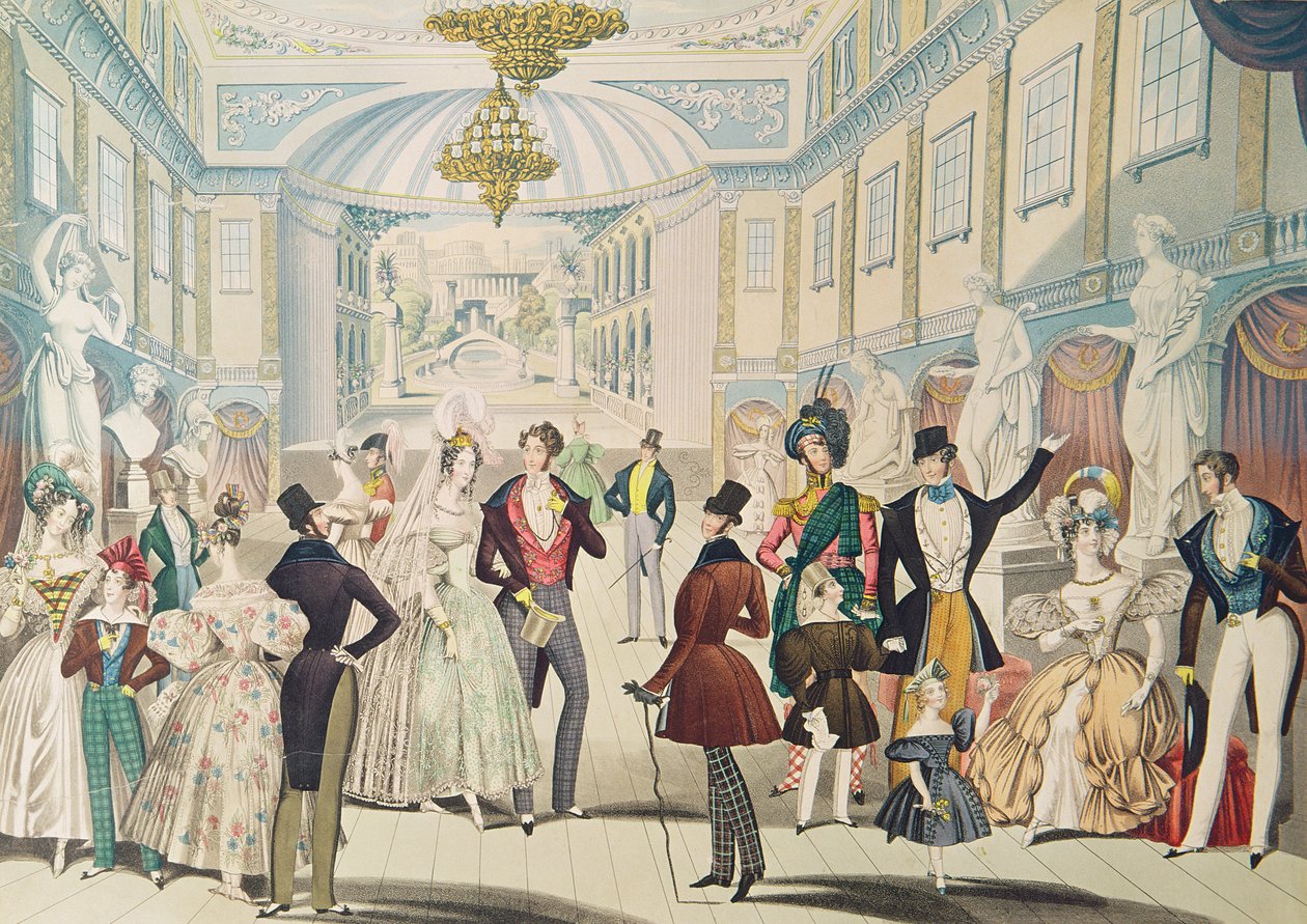 Sommermode for 1836 (farvestik) af English School