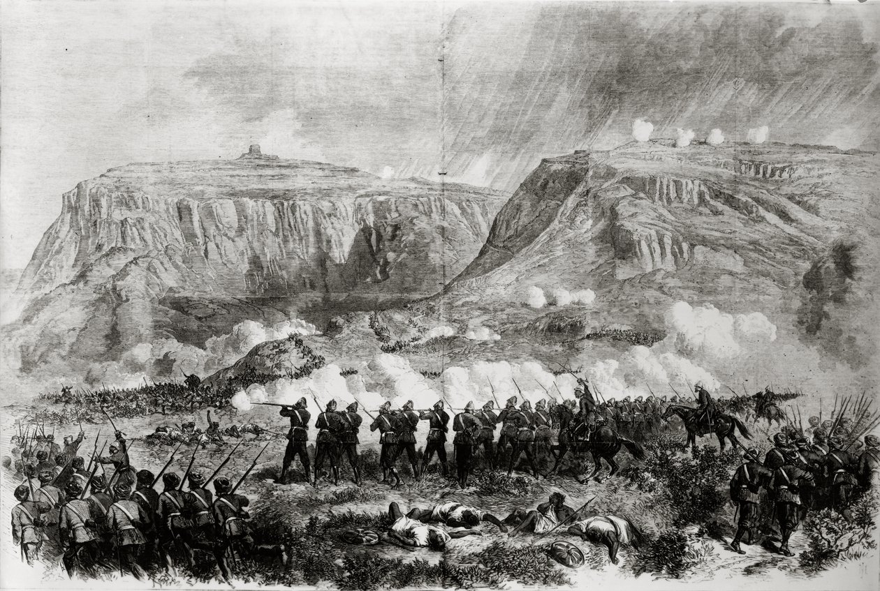 The Abyssinian Expedition: The Battle at Arogee, before Magdala, Langfredag den 10. april, offentliggjort i 