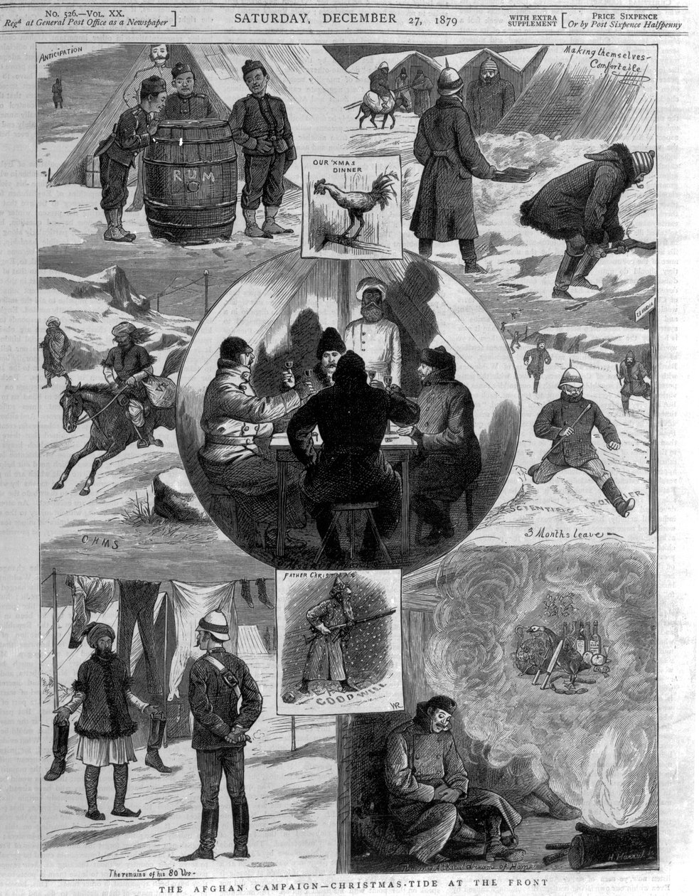 The Afghan Campaign- Christmas Tide at the Front, omslagsillustrationer fra 