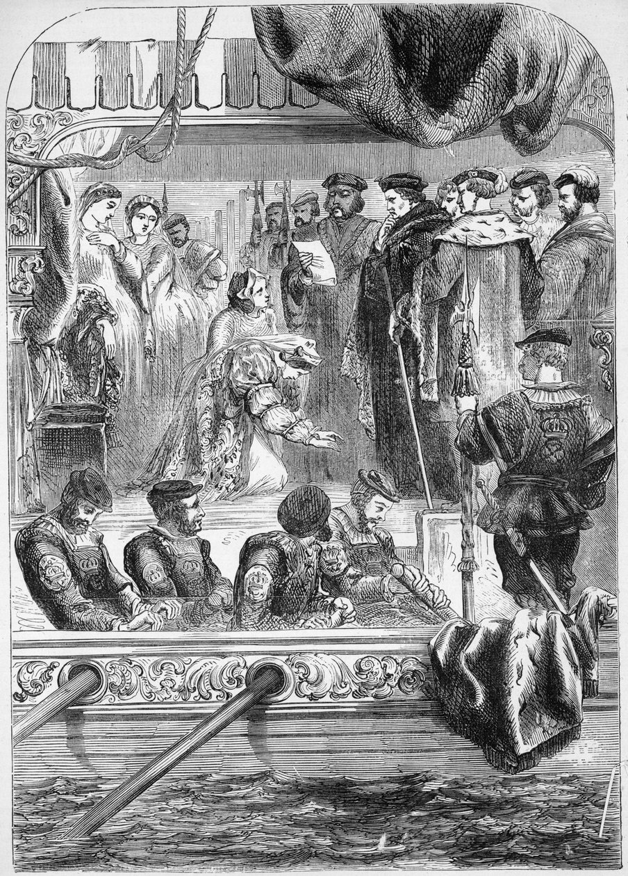 Arresten af Anne Boleyn (tryk) af English School