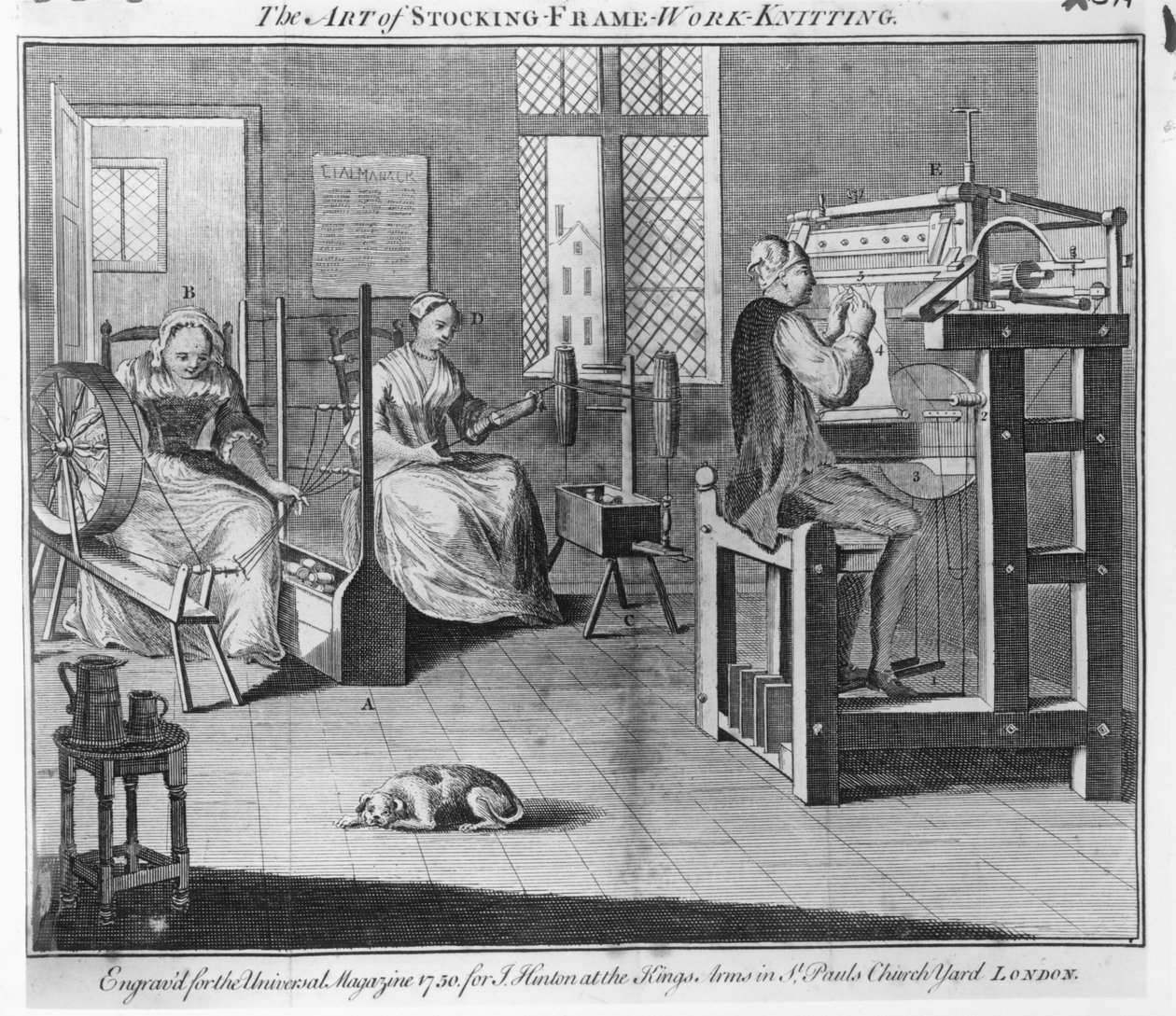 The Art of Stocking-Frame-Work Knitting, indgraveret til 