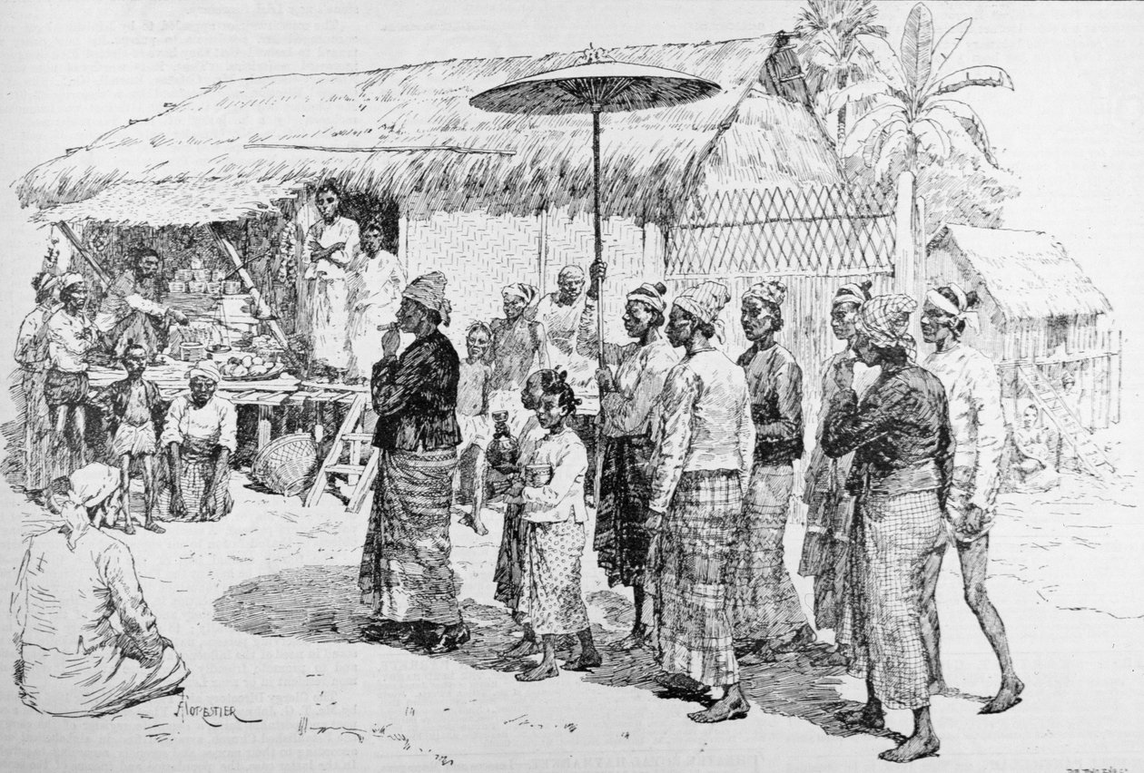 The Burmah Expedition: The Woon of Burmah on his Way to Visit General Prendergast, fra 