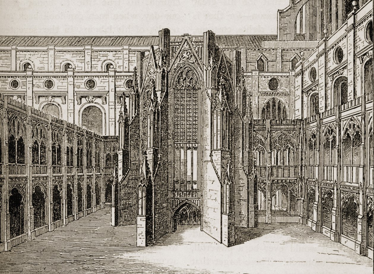 Kapitelhuset i Old St. Pauls Cathedral, af English School