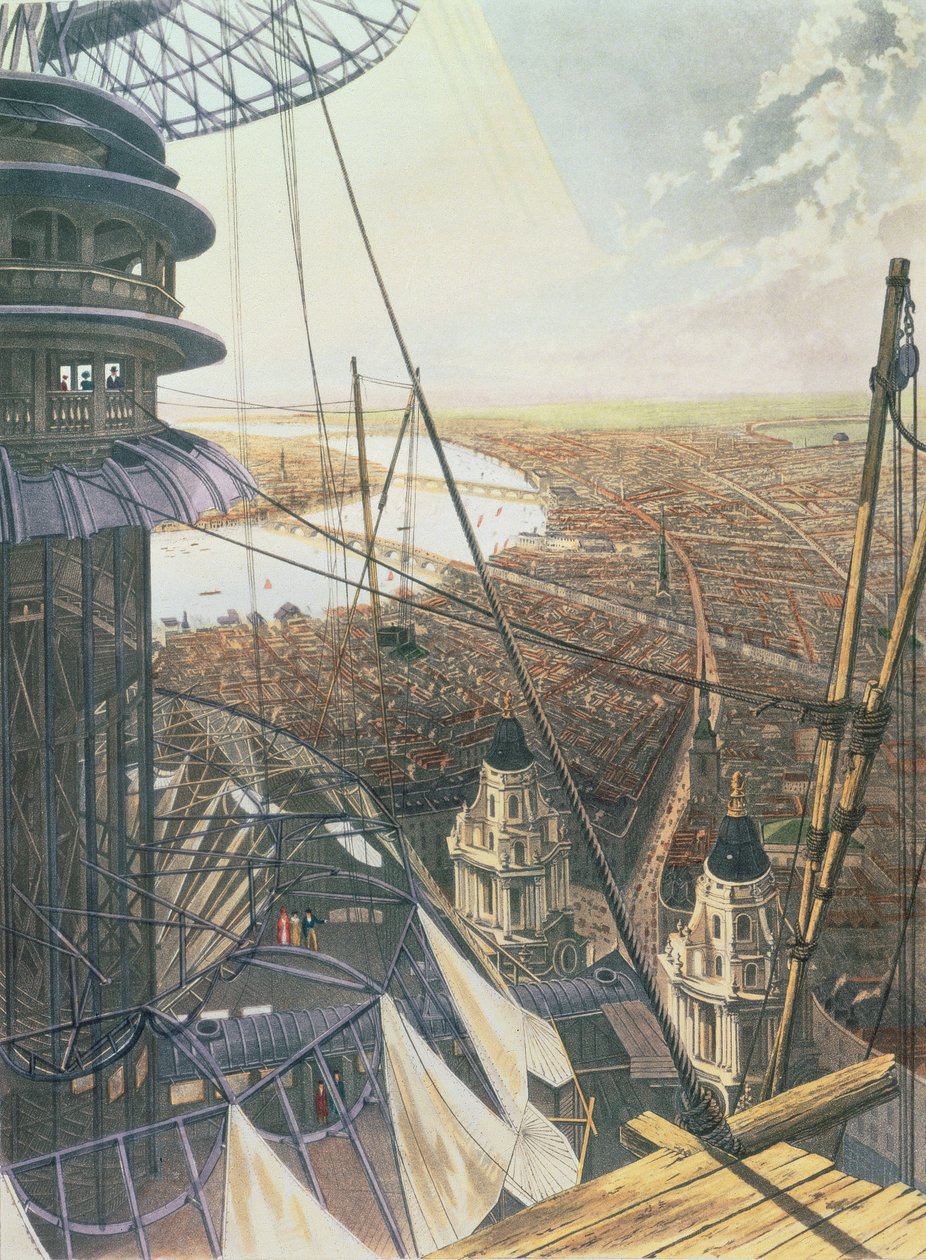 Colosseum, Londons panorama set fra en malerplatform, udgivet 1829 af English School