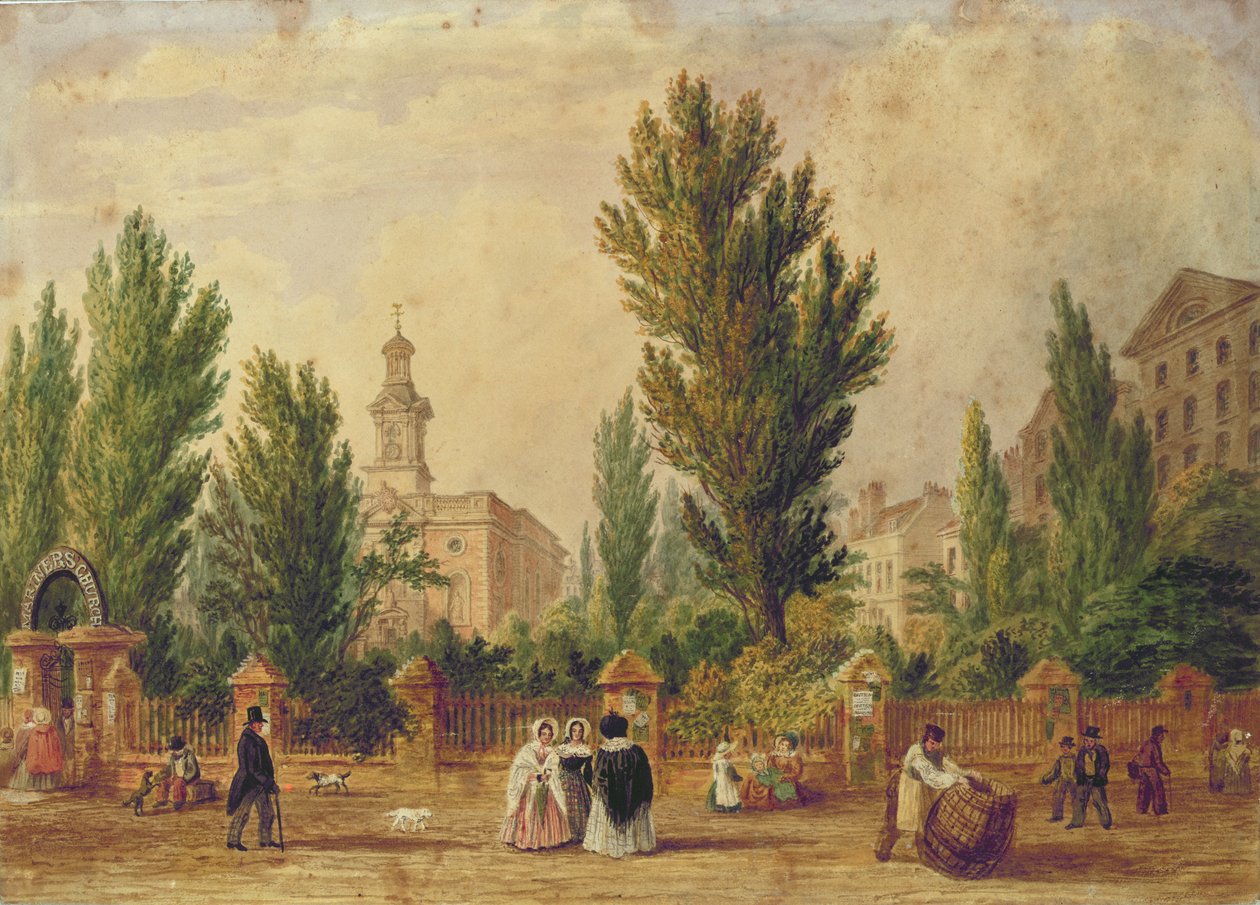 Den danske kirke i Wellclose Square, London af English School