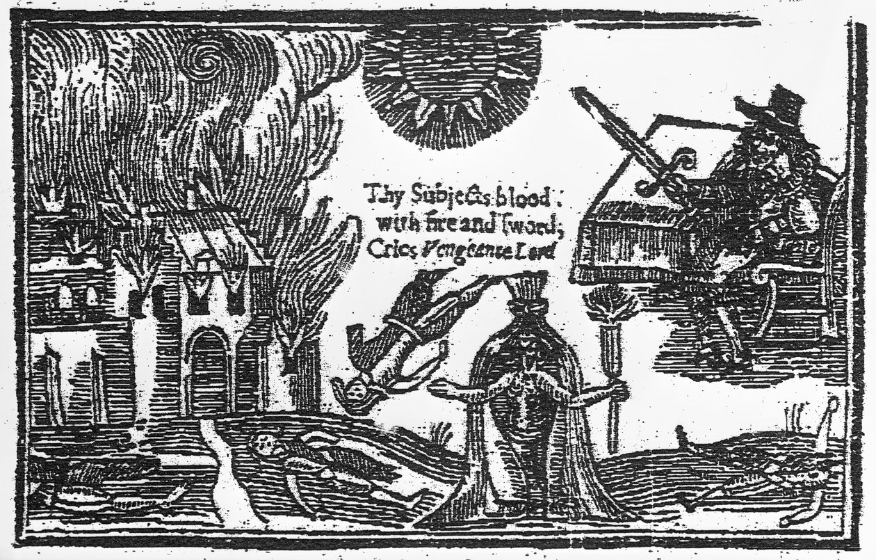 Ødelæggelsen af Colchester under den engelske borgerkrig, 1648 af English School