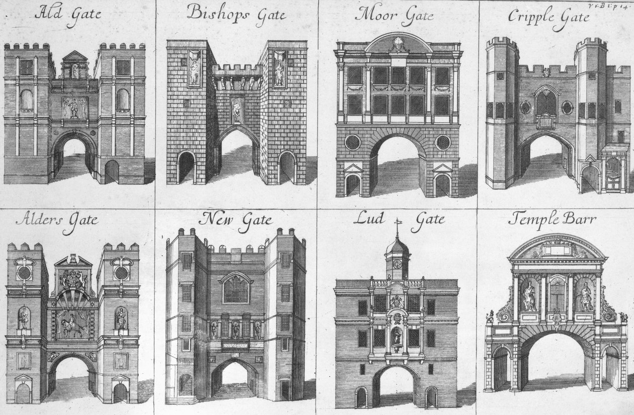 De otte porte i City of London af English School
