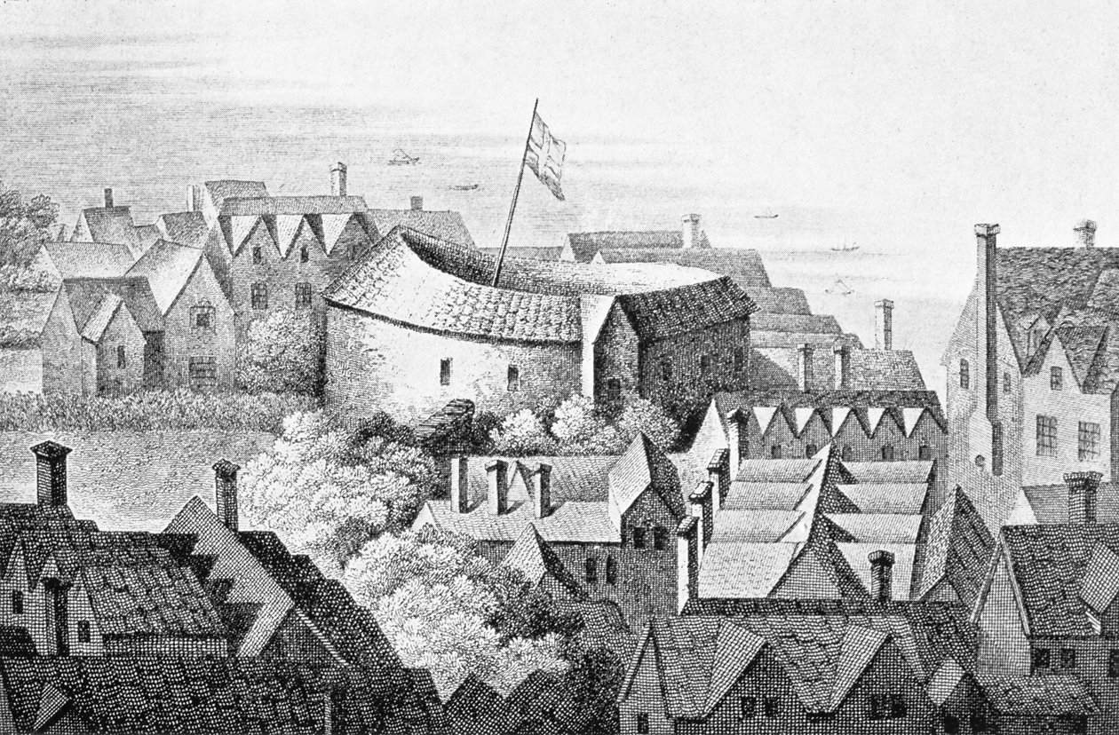 The First Globe Theatre eller Rose Theatre af English School