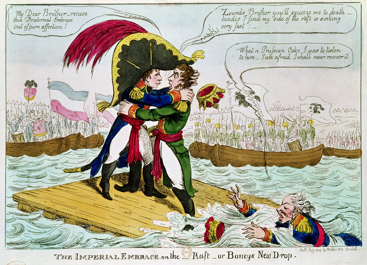 The Imperial Embrace or Boneys New Drop, udgivet af Walker, London, juli 1807 af English School