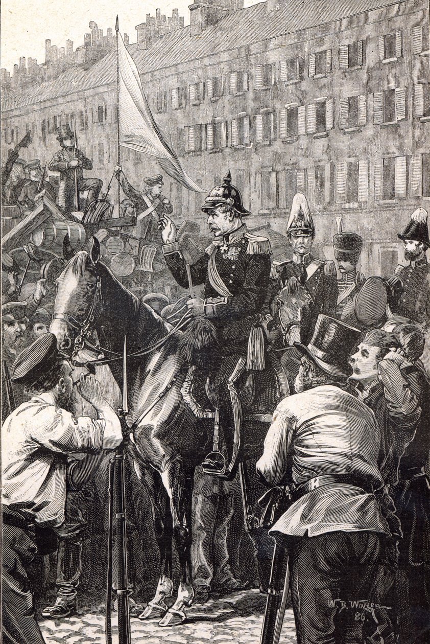 Kongen af Preussen taler til berlinerne i 1848 af English School