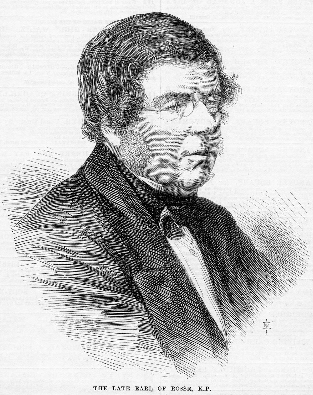 The Late Earl of Rosse, K.P., illustration fra 