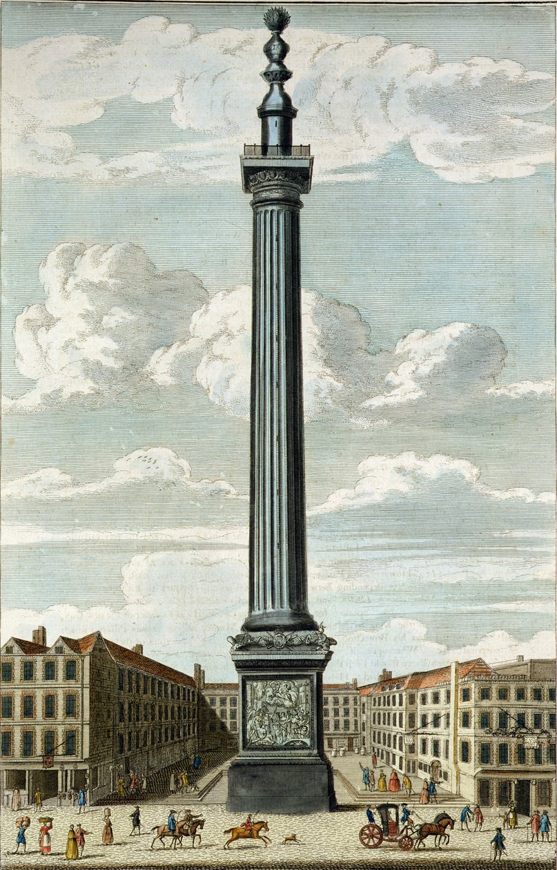 Monumentet, indgraveret af William Henry Toms (ca. 1700-50) af English School
