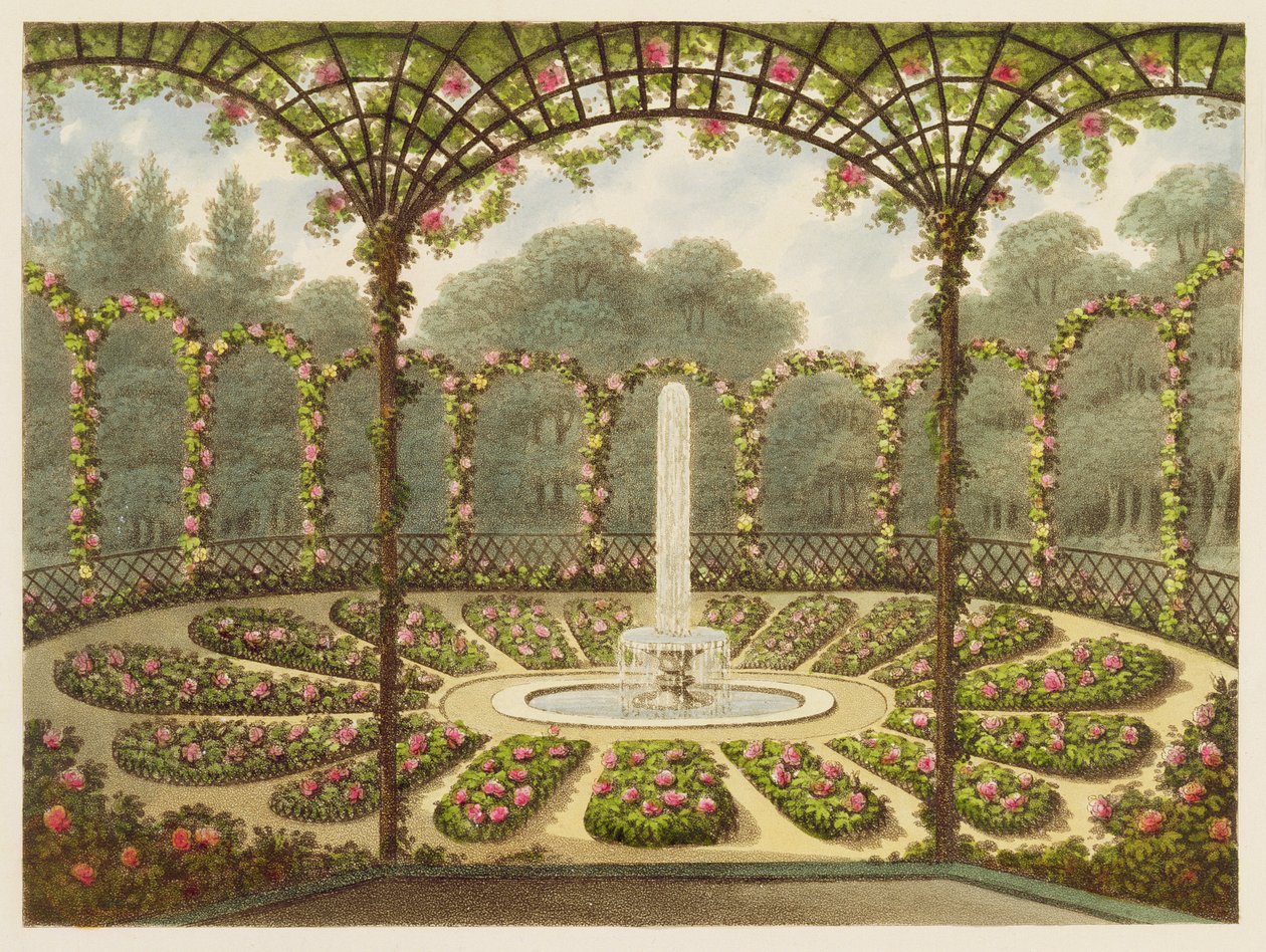 Rosenkransen i Ashridge, pub. af J. Taylor, 1816 af English School