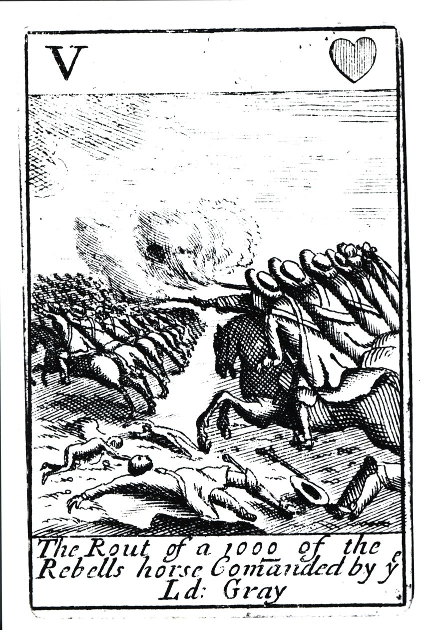 De 1000 oprøreres røvere i slaget ved Sedgemoor, 6. juli 1685 af English School