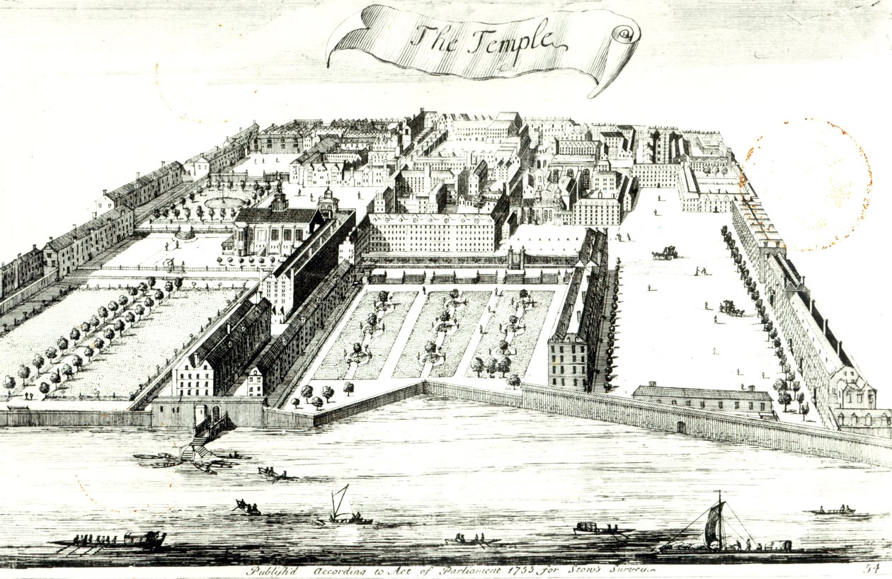 Templet, illustration fra 