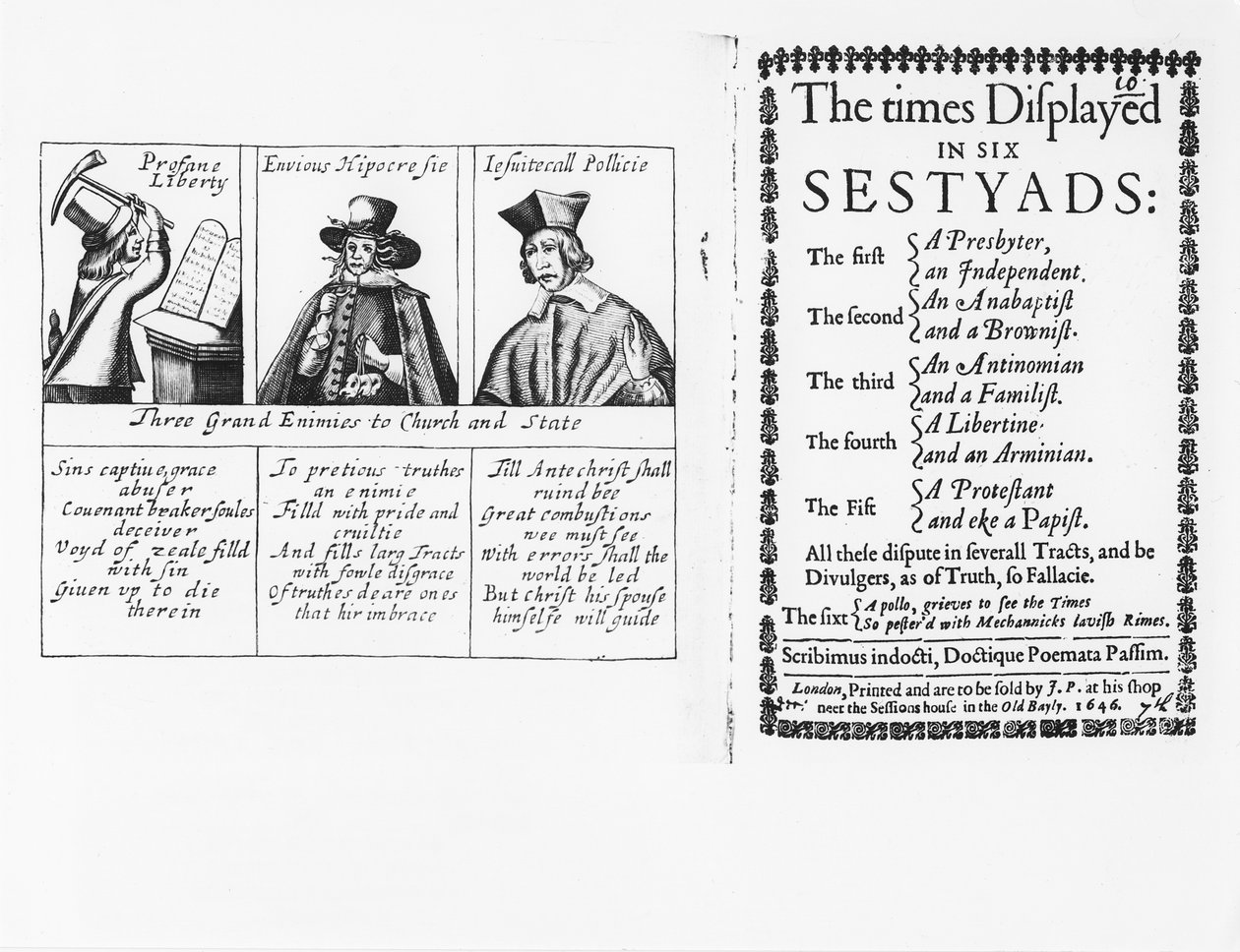The Times Displayed in Six Sestyads, udgivet i 1646 af English School