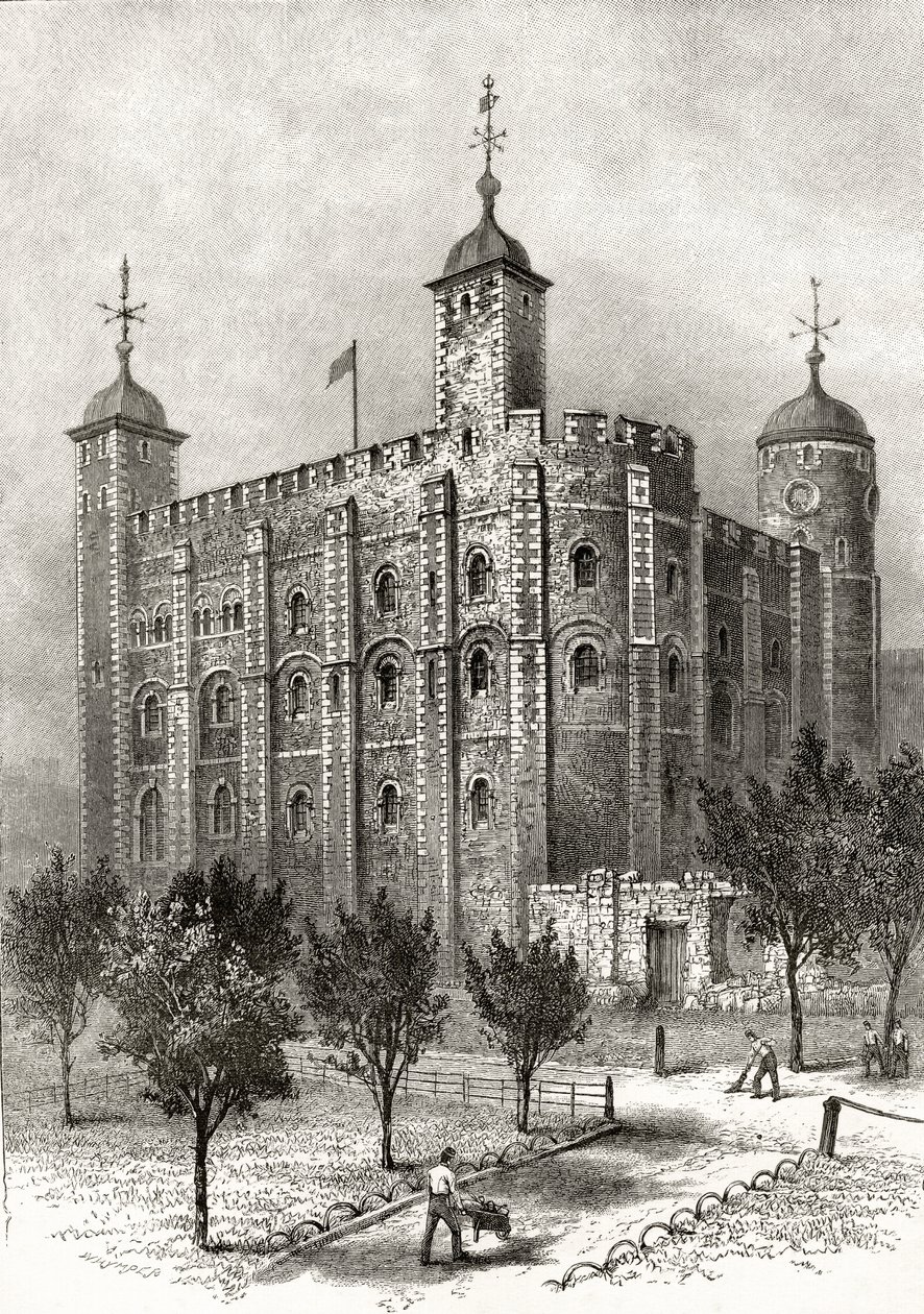 The White Tower, det centrale tårn ved Tower of London, fra 