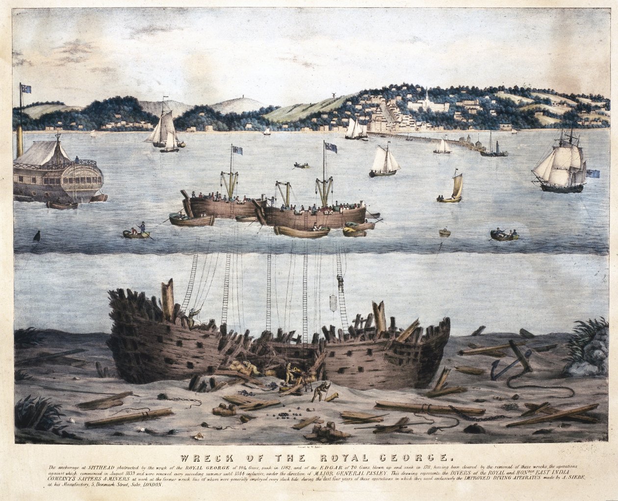 Vraget af Royal George, 1845 af English School