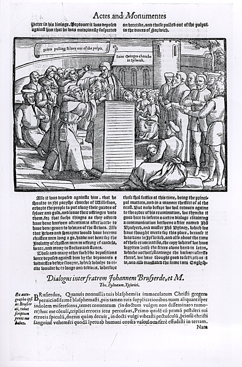 Thomas Bilney (d.1531) er trukket fra prædikestolen, fra 