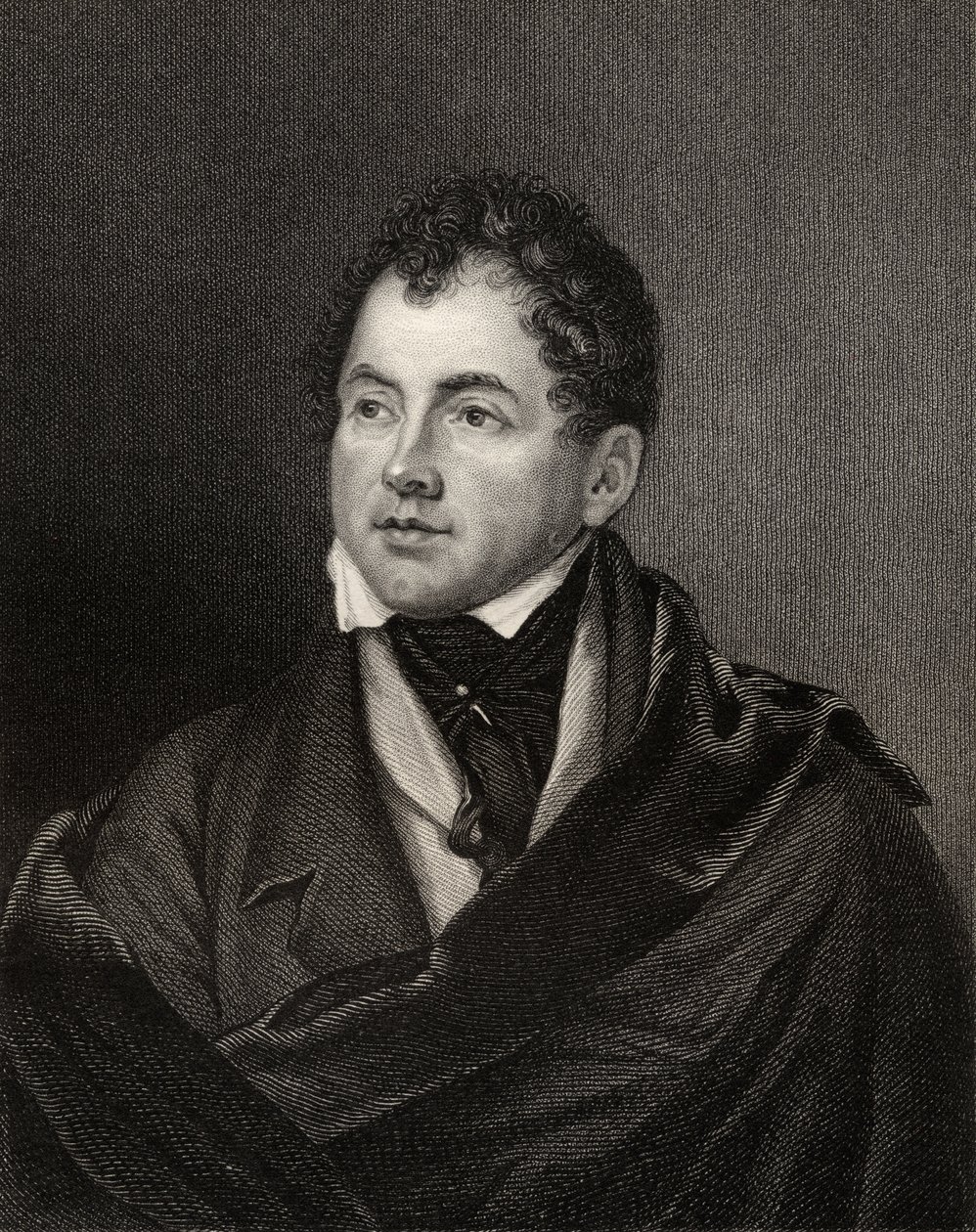 Thomas Moore, graveret af G. Adcock, fra "National Portrait Gallery, bind III", udgivet omkring 1835 af English School