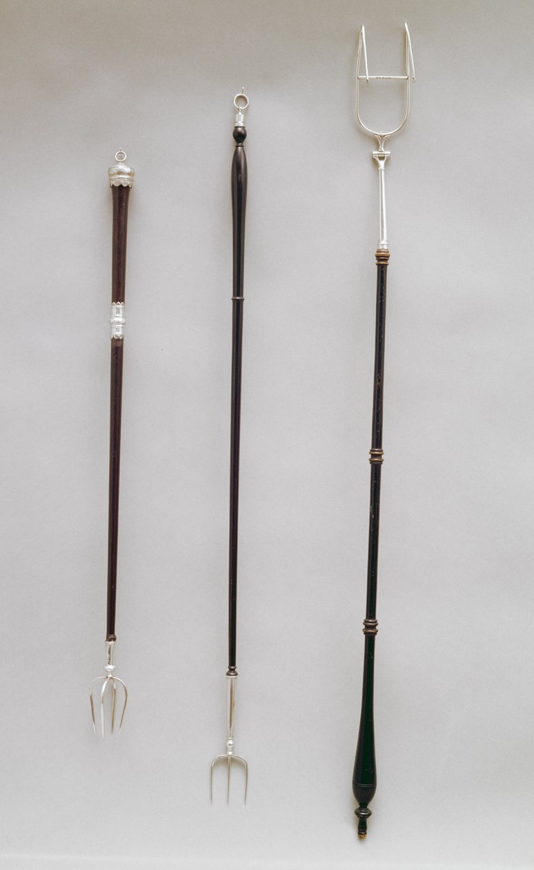 Toasting gafler, London, 1794-98 (sølvmonteret) af English School