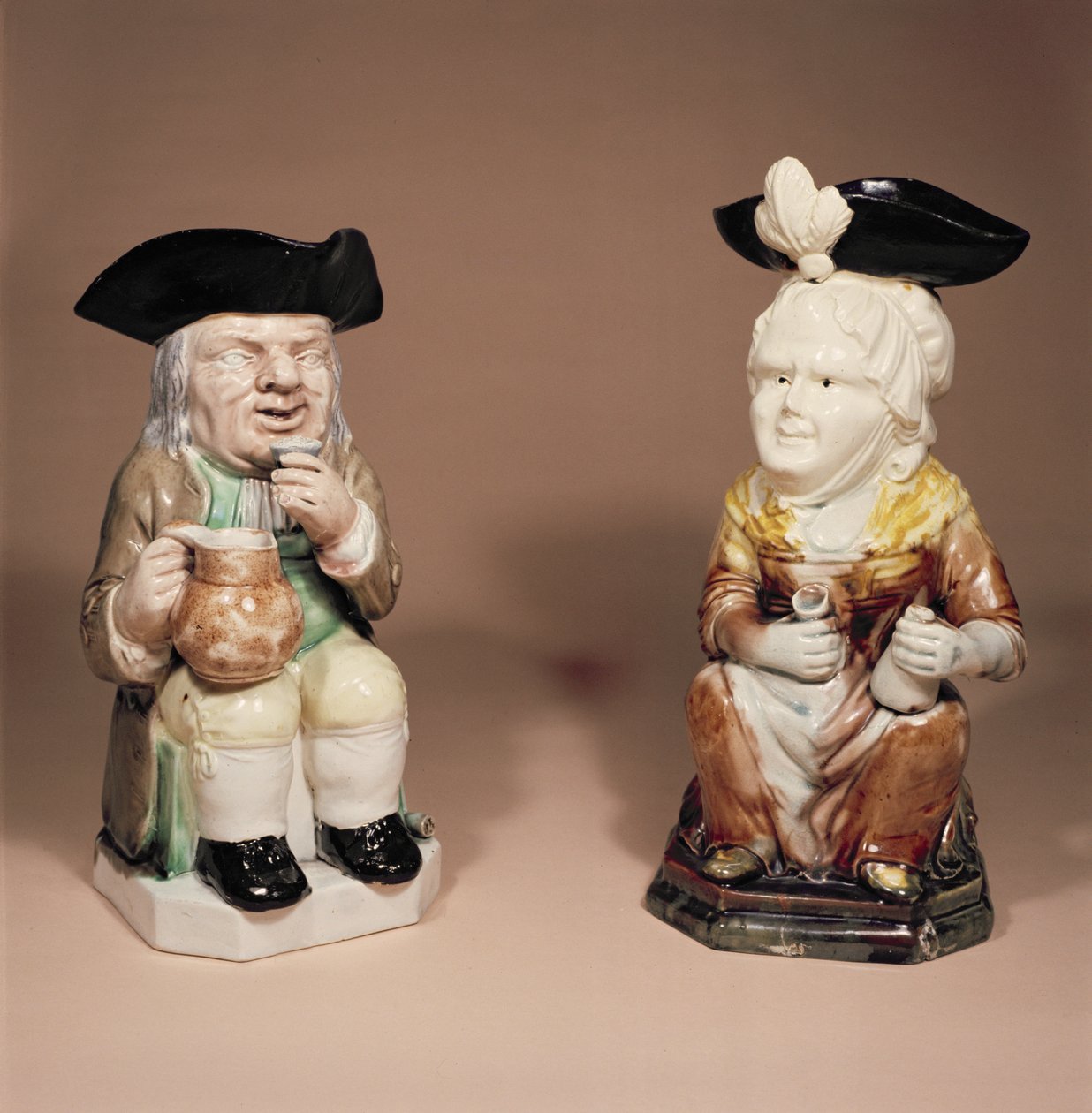 Toby kande og Martha Gunn kande af R.Wood, ca. 1770 (stentøj) af English School