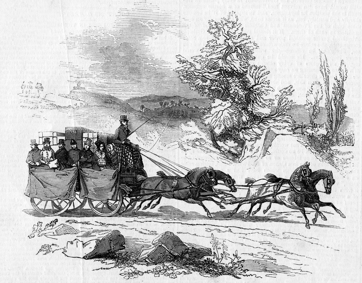 Rejste i det sydlige og vestlige Irland i 1845 af English School