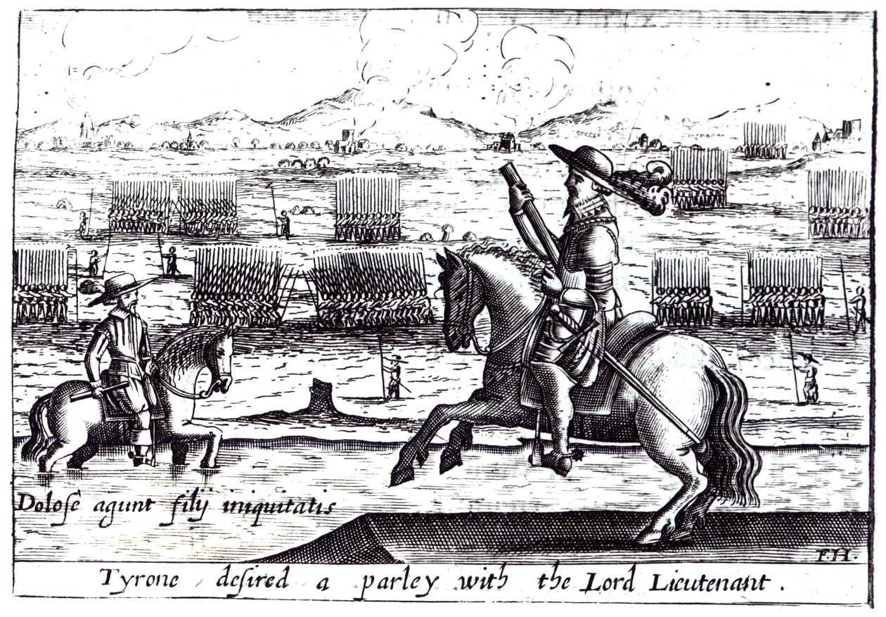 Tyrone ønskede et parley med lordløjtnanten i Kinsale, 1601 af English School