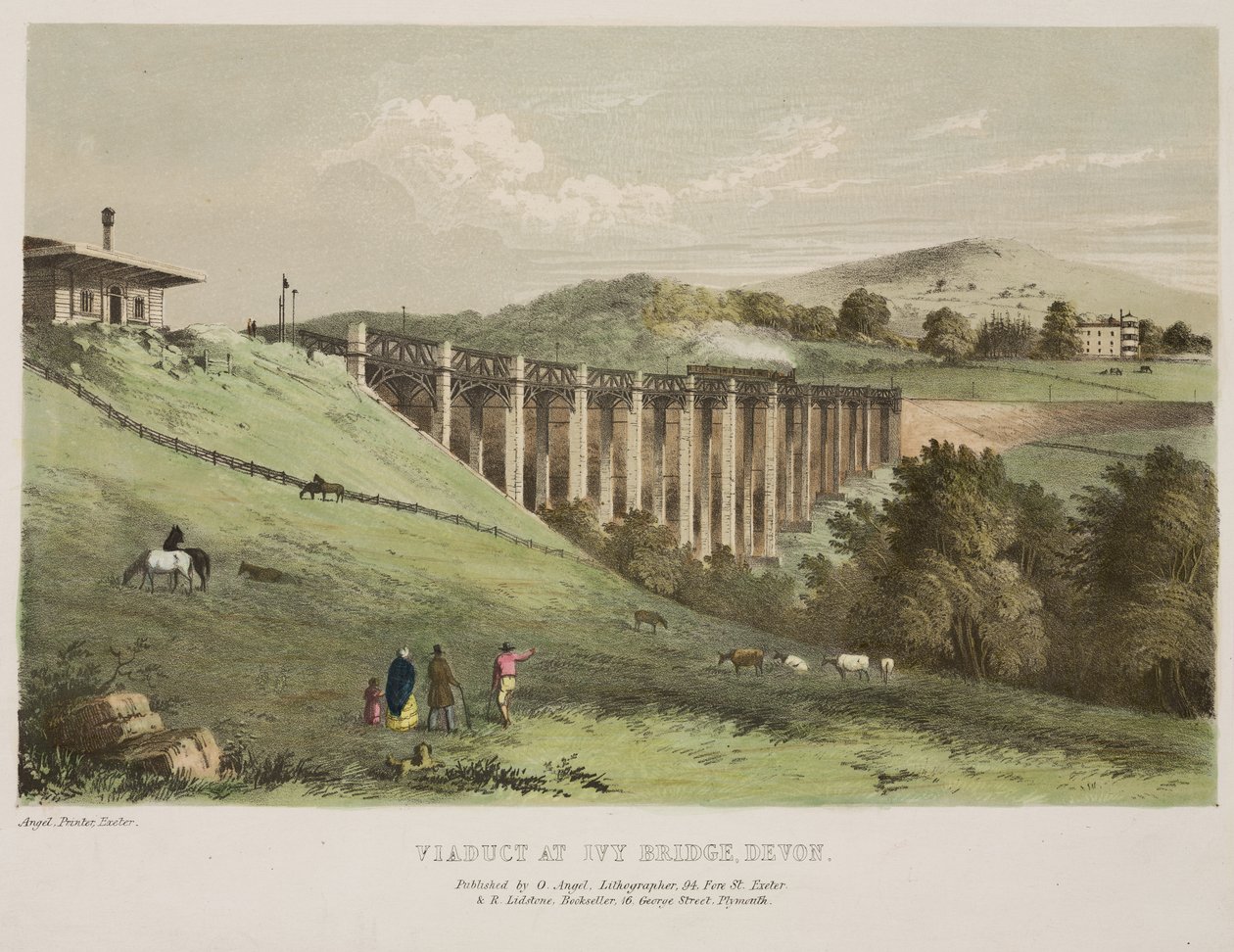 Viadukt ved Ivy Bridge, Devon af English School
