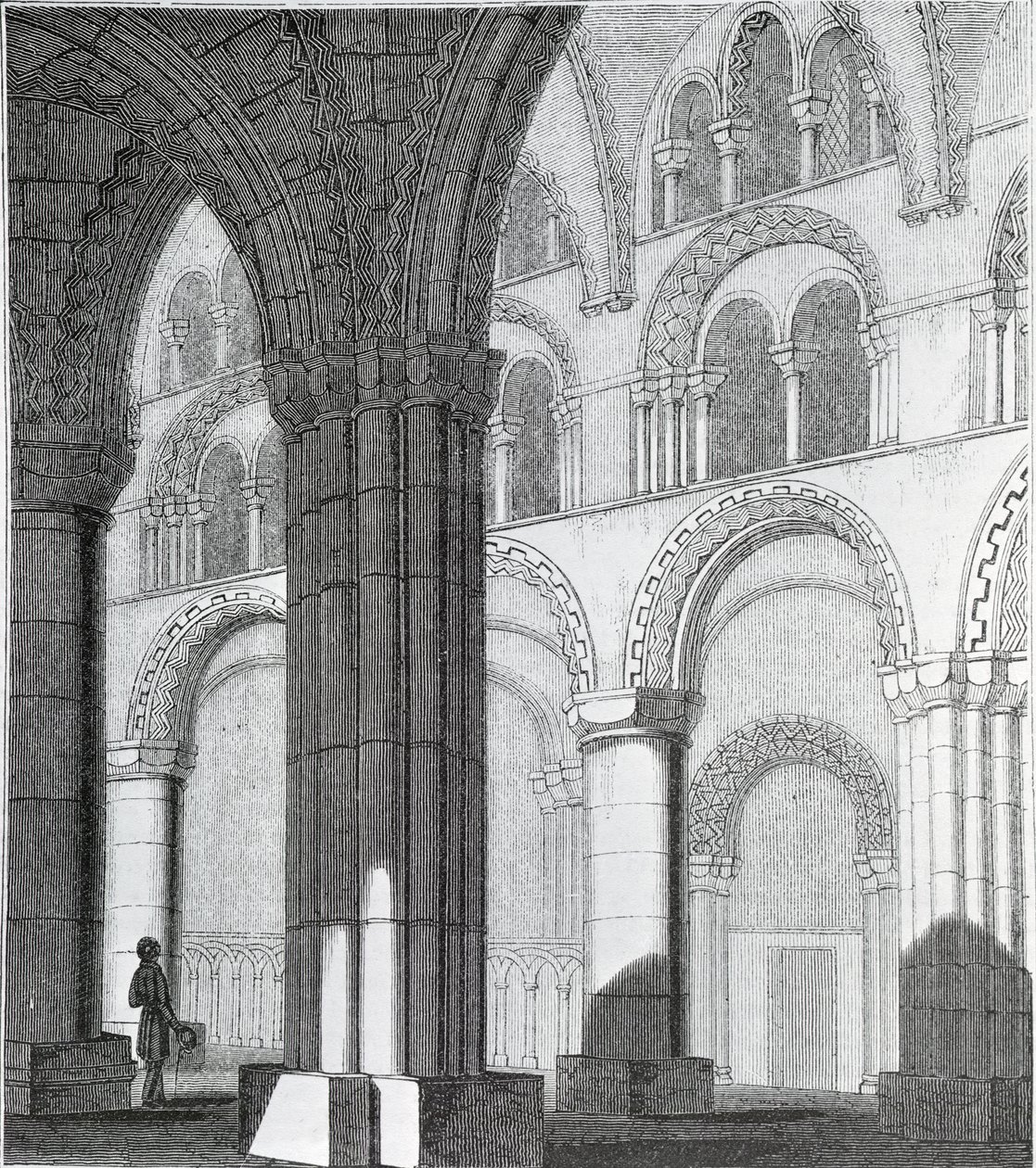 Udsigt over Durham Cathedral Nave af English School