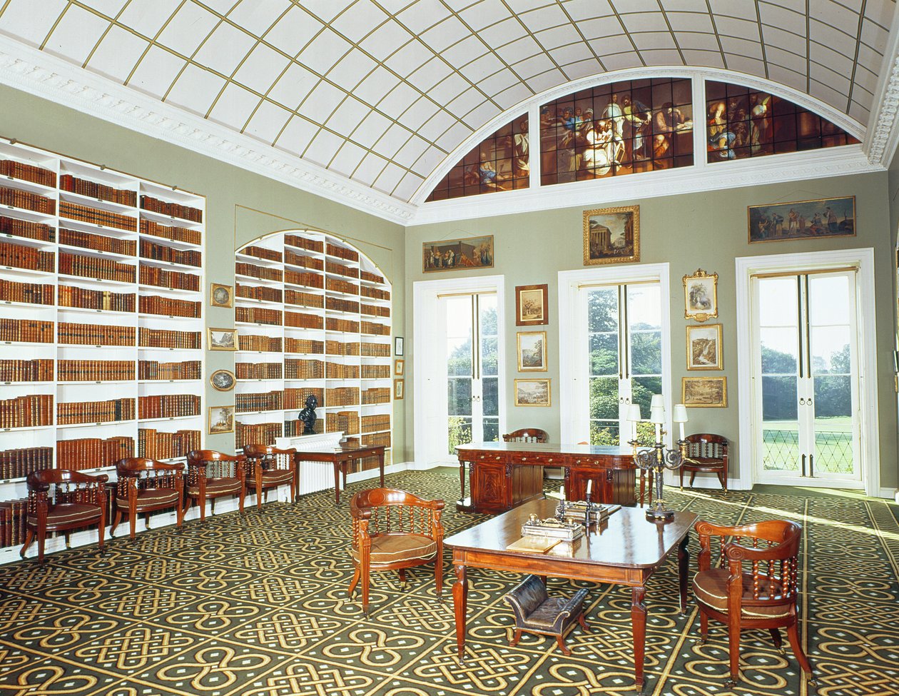 Udsigt over biblioteket, 1793 af English School