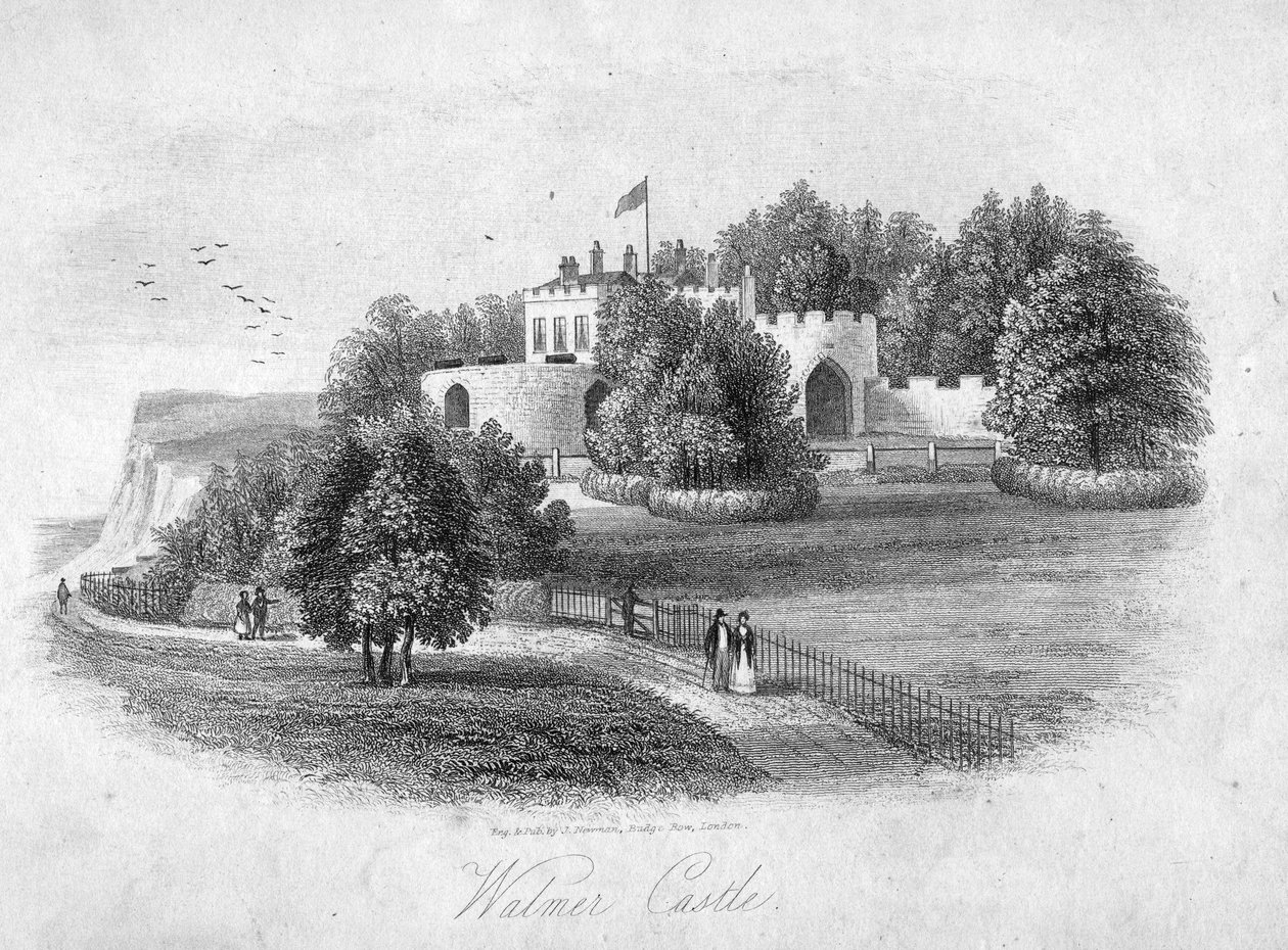 Walmer Castle, graveret af J. Newman af English School