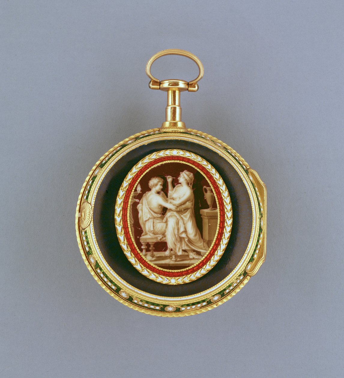 Ur, signeret Jas.Upjohn und Co., London, 1778-79 (emaljeret guld) af English School