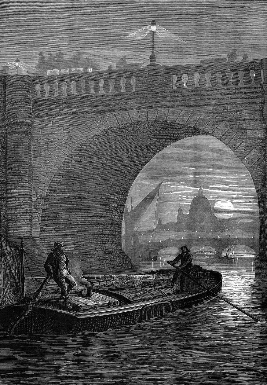 Waterloo Bridge om natten af English School