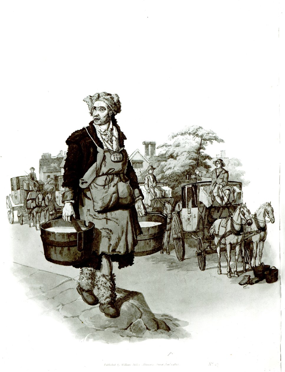Vandmand ved en busstand, 1805 af English School