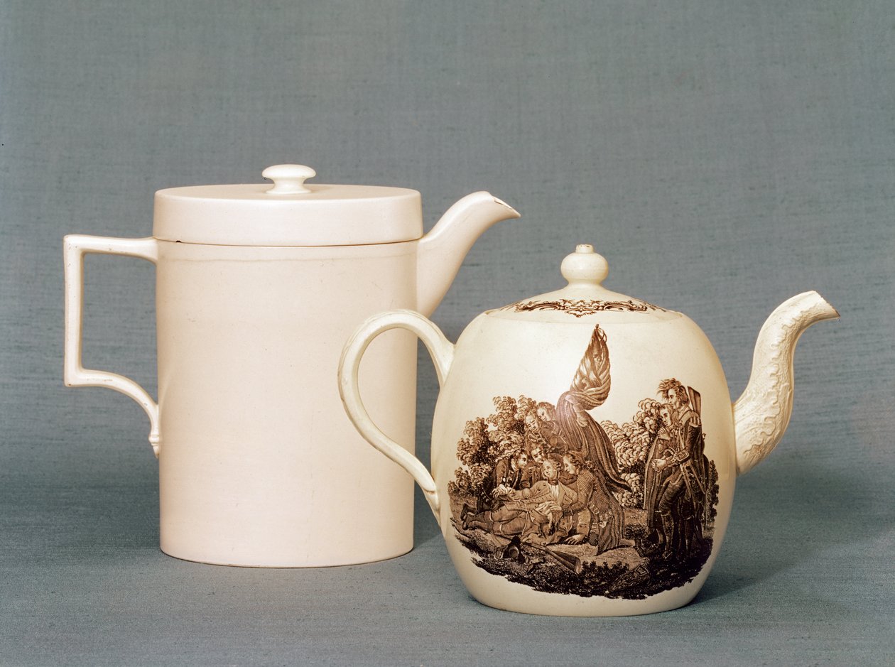 Wedgwood Queens ware dækket kande og tekande, 2. halvdel af 1700-tallet (keramik) af English School