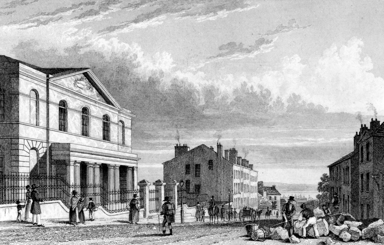 Wesleyan Chapel, Stanhope Street, Liverpool, indgraveret af J. Smith af English School