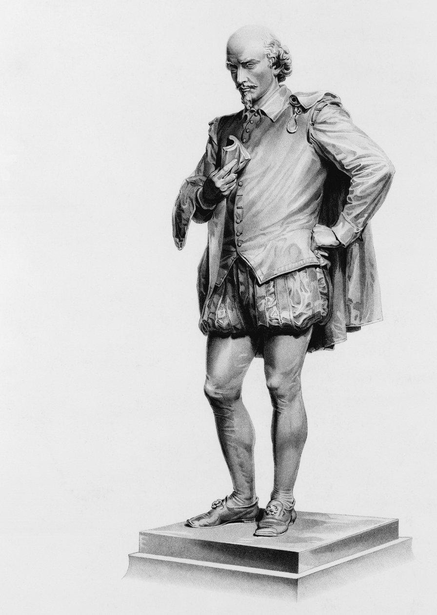 William Shakespeare (1564-1616), efter statuen af John Quincy Adams Ward (1830-1910) i Central Park, New York af English School